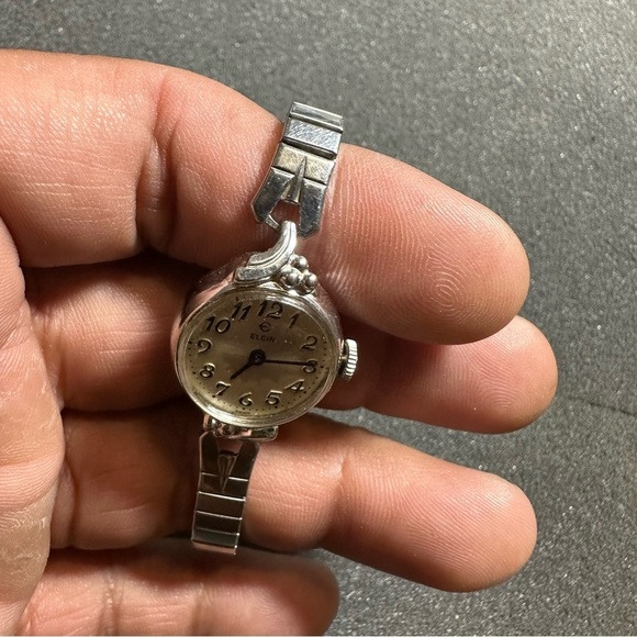 Vintage Elgin Ladies Cocktail Watch 10K R.G.P Bezel Mechanical Wind Up Working - Picture 3 of 9